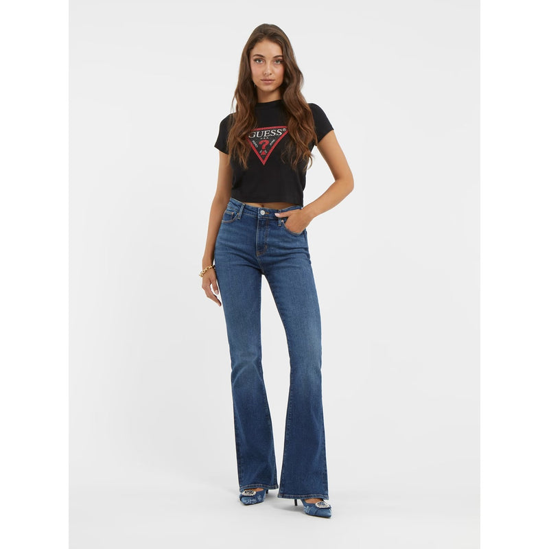 Blue High Rise Flare Jeans | Montivo Pakistan