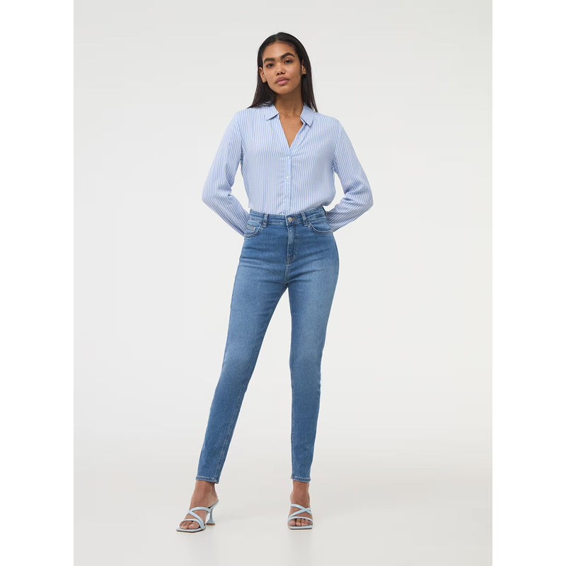 Mid Blue High Waisted Skinny Jeans | Montivo Pakistan