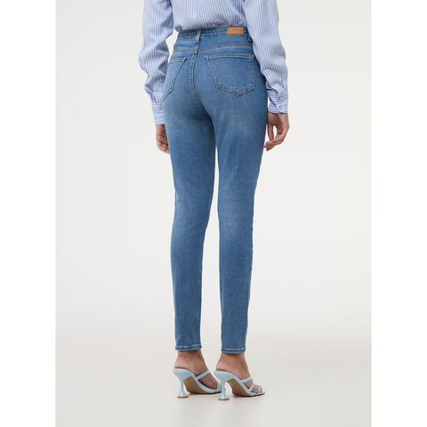 Mid Blue High Waisted Skinny Jeans | Montivo Pakistan