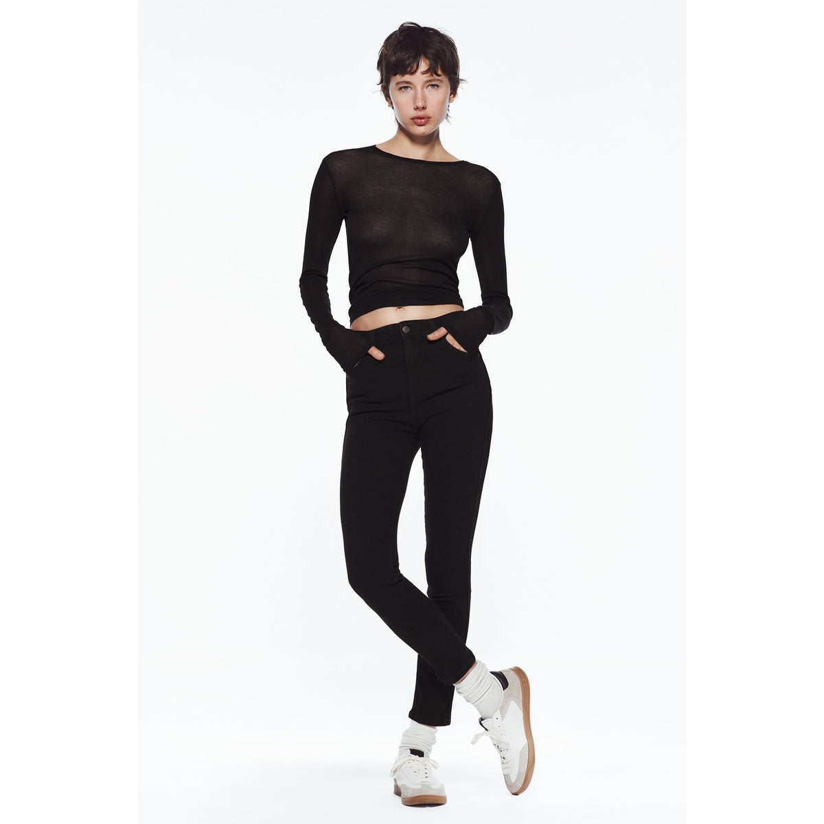 Black High Waisted Skinny Jeans | Montivo Pakistan