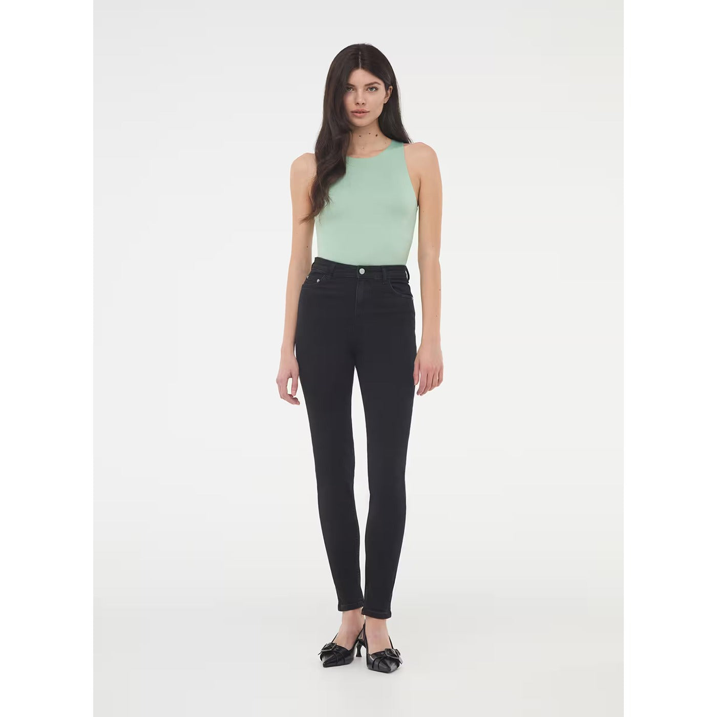 Black High Waisted Skinny Jeans | Montivo Pakistan