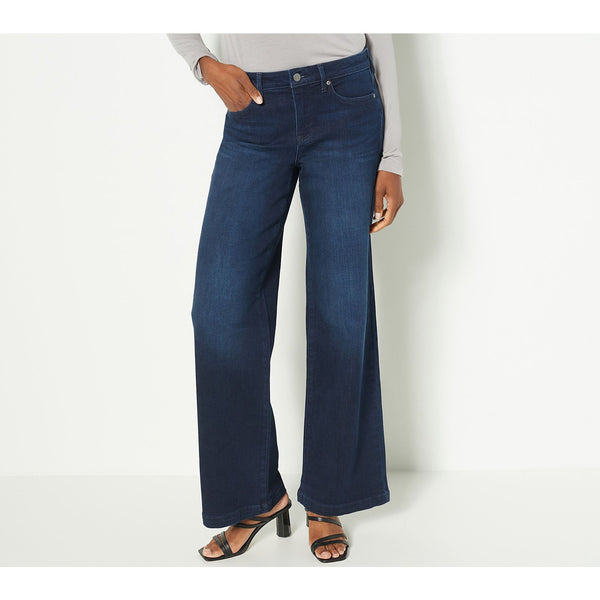 Dark Blue Wide Leg Jeans | Montivo Pakistan