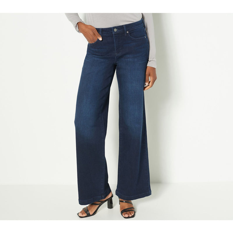 Dark Blue Wide Leg Jeans | Montivo Pakistan