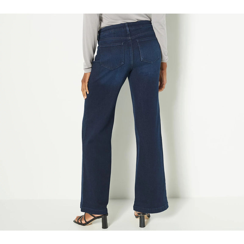 Dark Blue Wide Leg Jeans | Montivo Pakistan