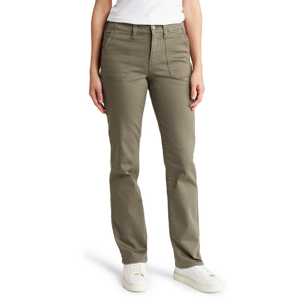 Olive Straight Leg Utility Pocket Jeans | Montivo Pakistan