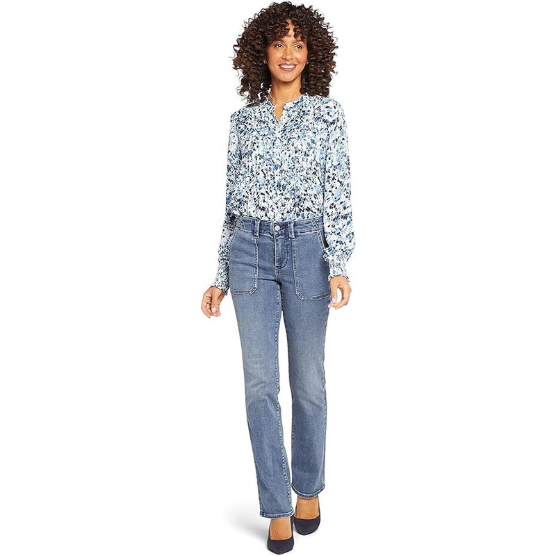 Blue Straight Leg Utility Pocket Jeans | Montivo Pakistan