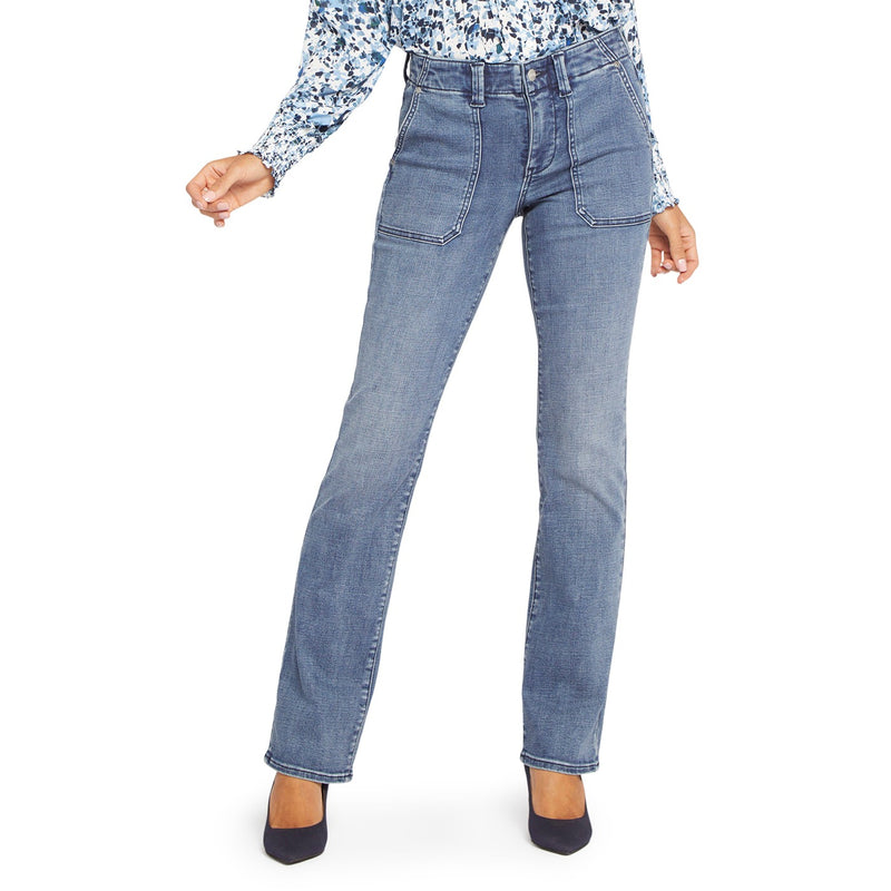 Blue Straight Leg Utility Pocket Jeans | Montivo Pakistan