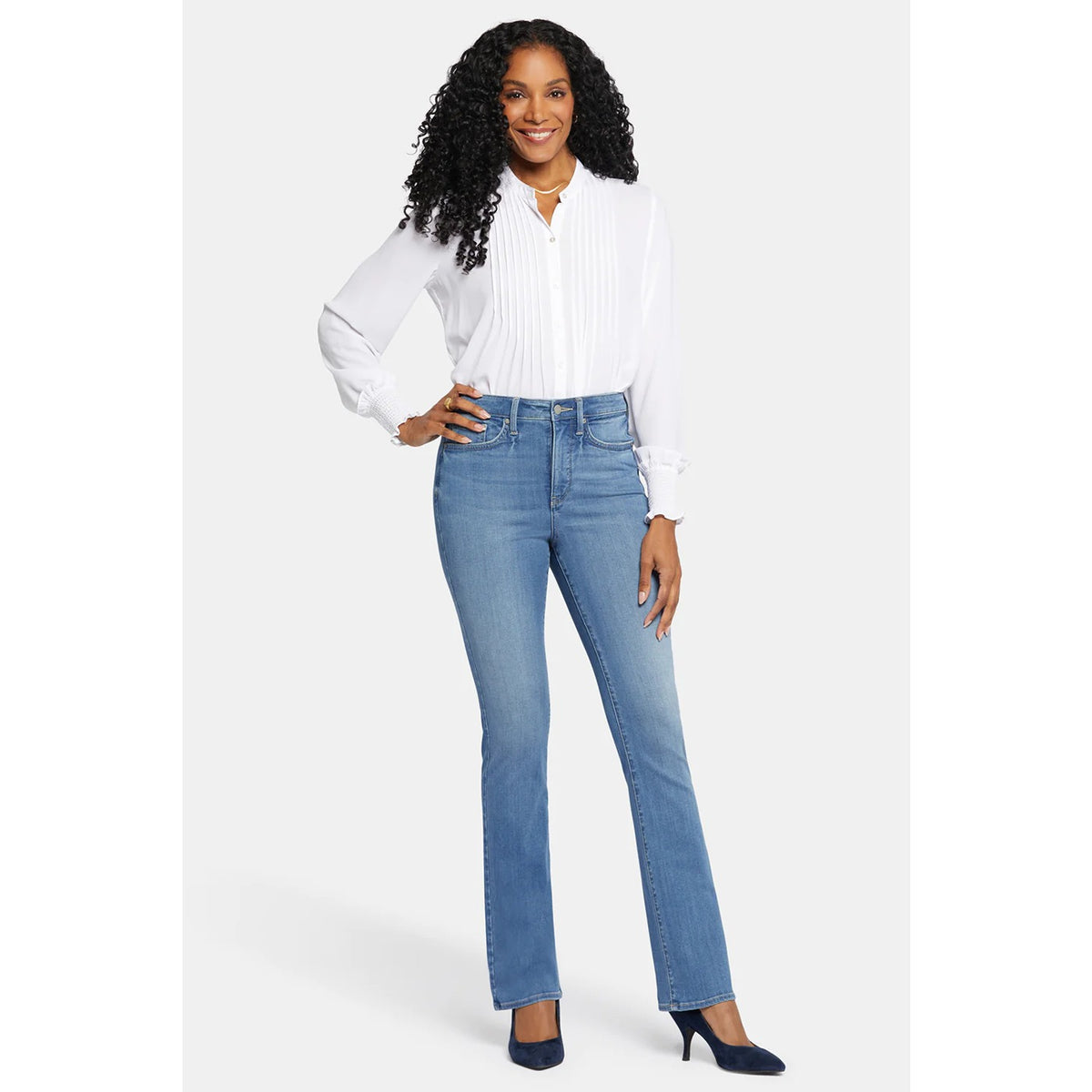 Mid Blue Slim Bootcut Jeans | Montivo Pakistan