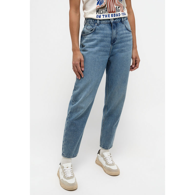 Mid Blue High Rise Mom Jeans | Montivo Pakistan