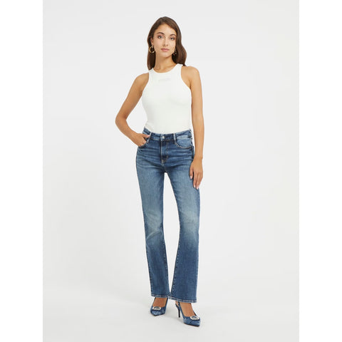 Mid Blue High Rise Flare Jeans | Montivo Pakistan