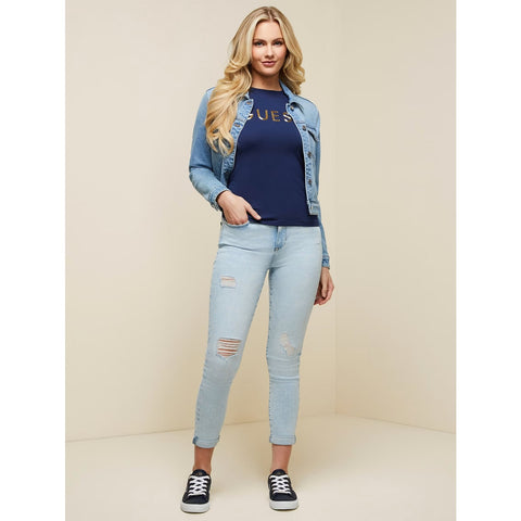 Light Blue Skinny Ripped Jeans | Montivo Pakistan