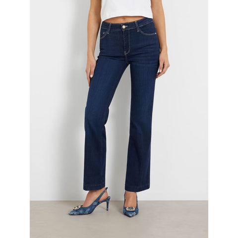 Blue Mid Rise Boot Cut Jeans | Montivo Pakistan