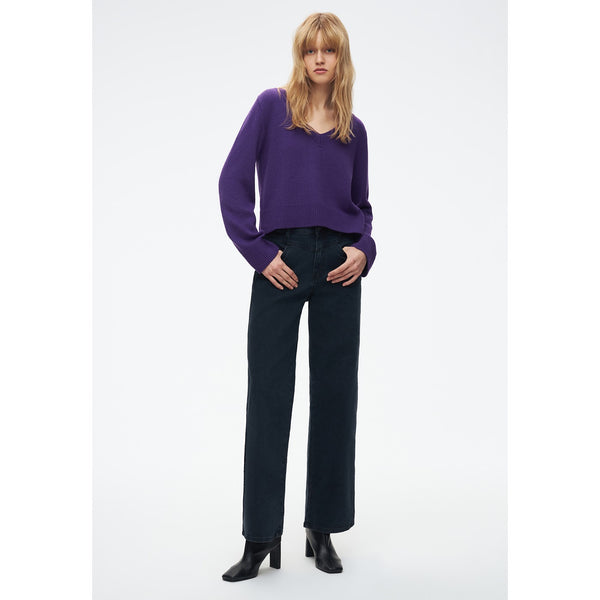 Faded Black High Rise Wide Leg Jeans | Montivo Pakistan