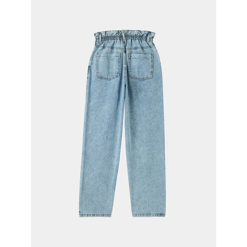 Light Blue Paper Bag Mom Jeans | Montivo Pakistan