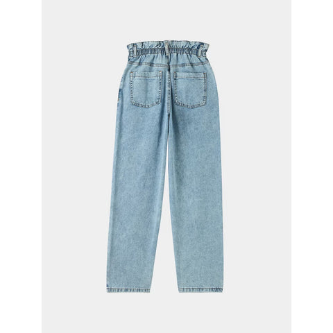 Light Blue Paper Bag Mom Jeans | Montivo Pakistan