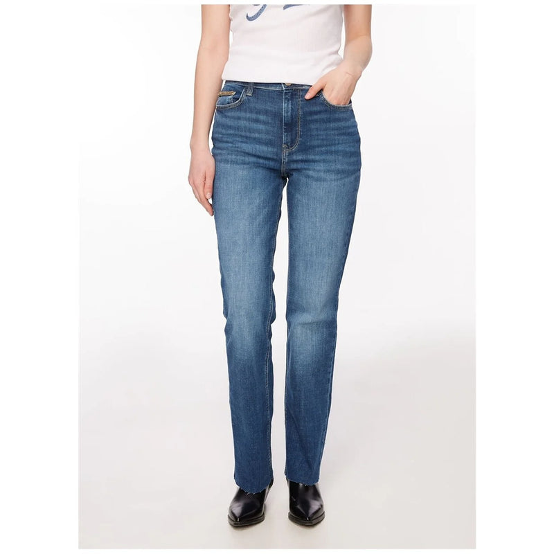 Blue Mid Rise Boot Cut Jeans | Montivo Pakistan