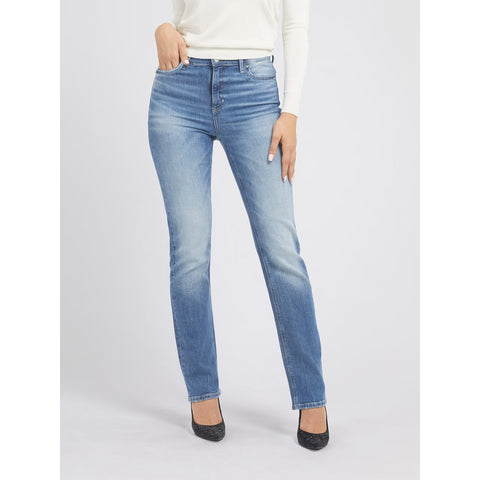 Mid Blue Straight High Rise Jeans | Montivo Pakistan