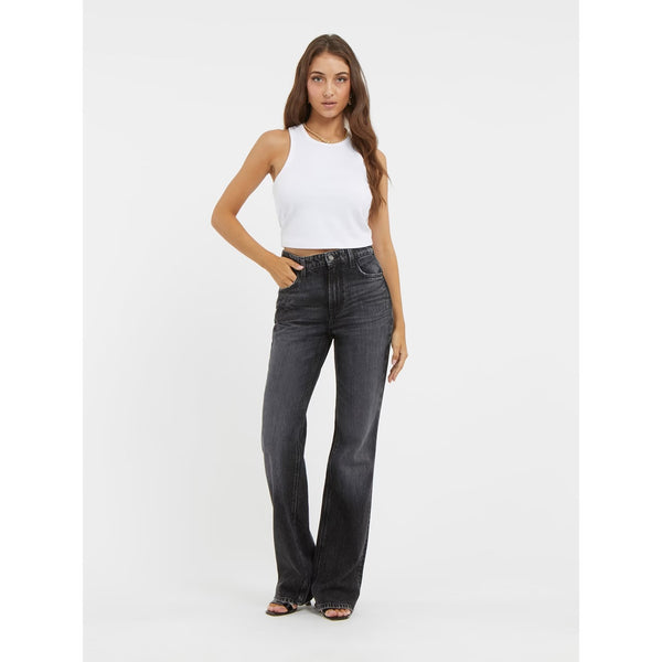 Charcoal Straight High Rise Jeans | Montivo Pakistan