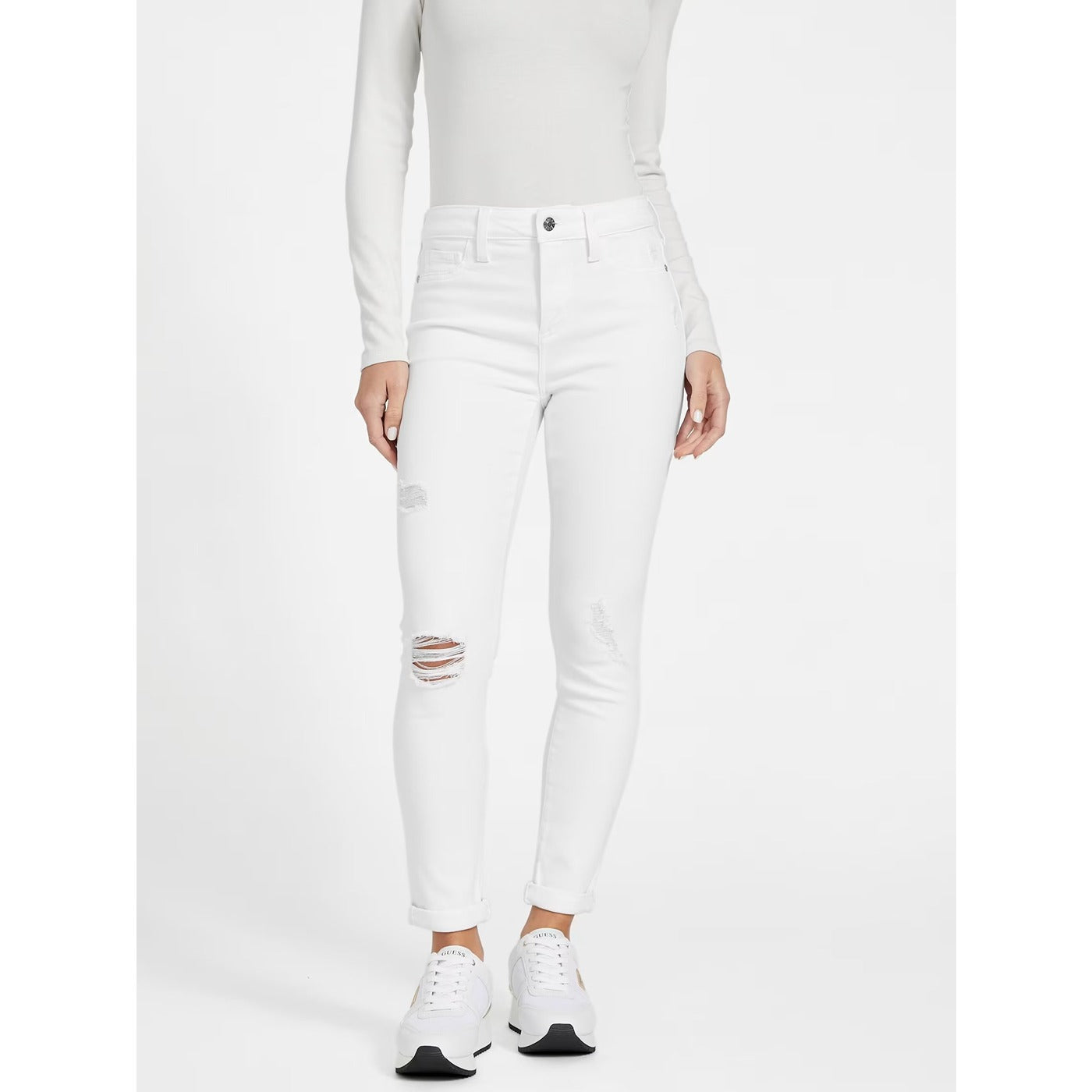 White Skinny Ripped Jeans | Montivo Pakistan