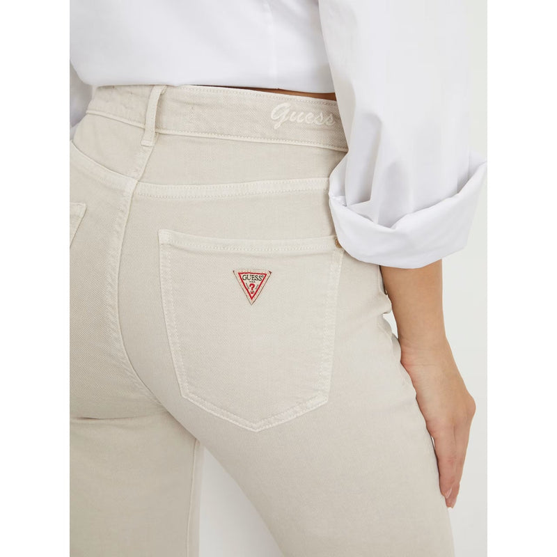 Cream High Rise Flare Jeans | Montivo Pakistan