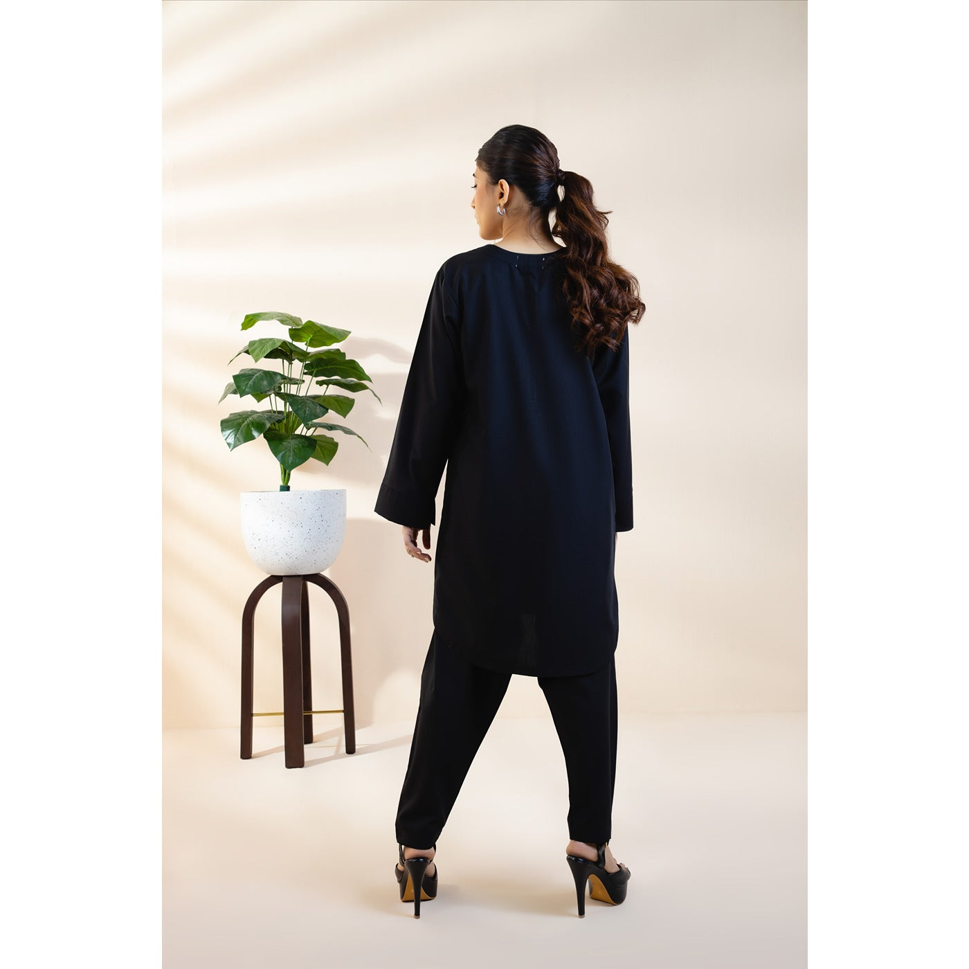 Black Basic Solid Matching Set | Montivo Pakistan