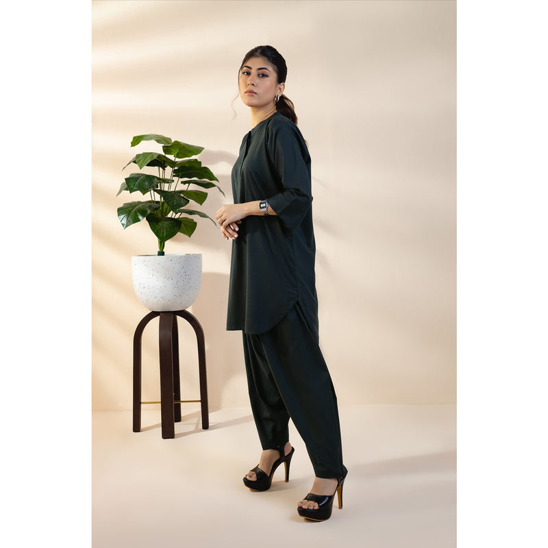 Green Basic Solid Matching Set | Montivo Pakistan