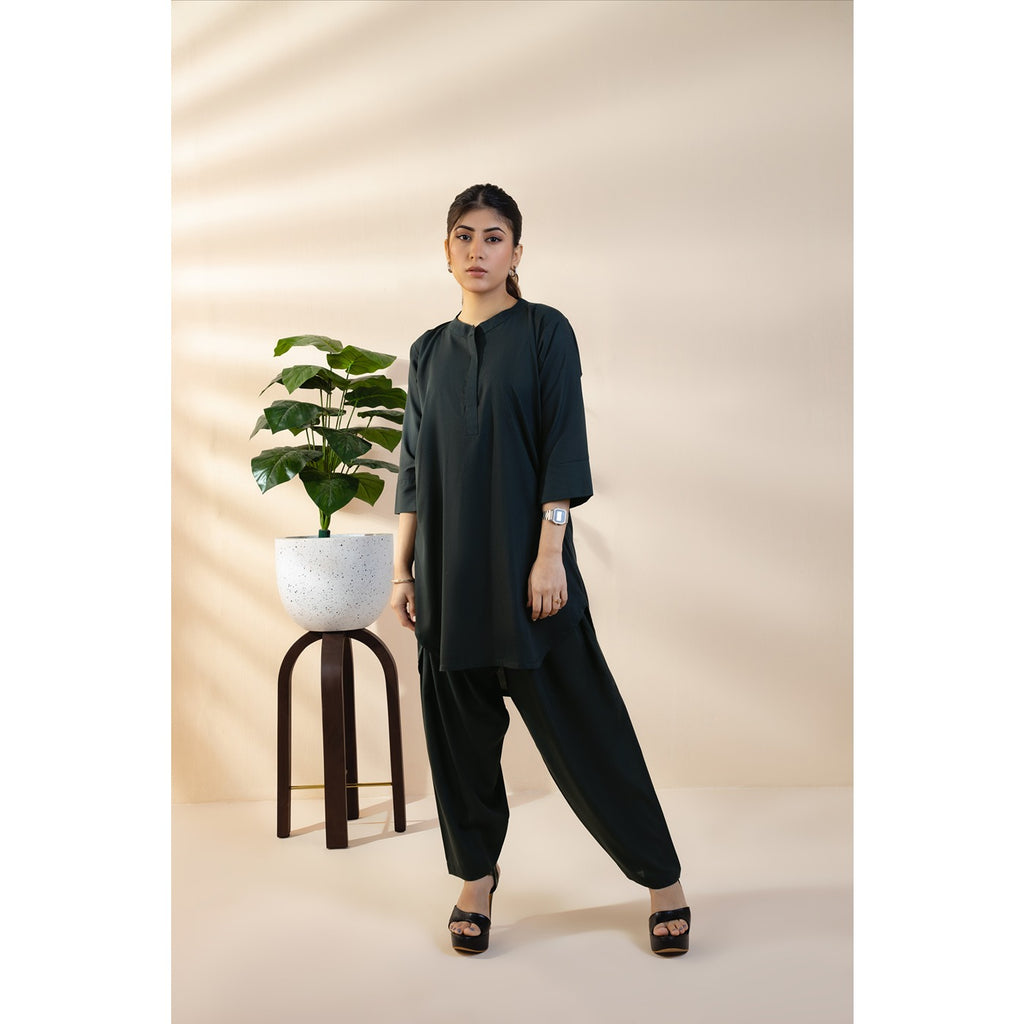 Green Basic Solid Matching Set | Montivo Pakistan