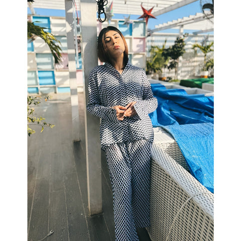 Black Patterned Matching Set | Montivo Pakistan