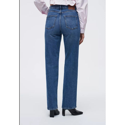 Blue Straight Fit Mid Rise Jeans | Montivo Pakistan