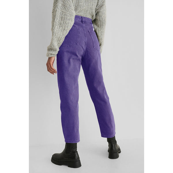 Purple Mom Fit High Jeans | Montivo Pakistan