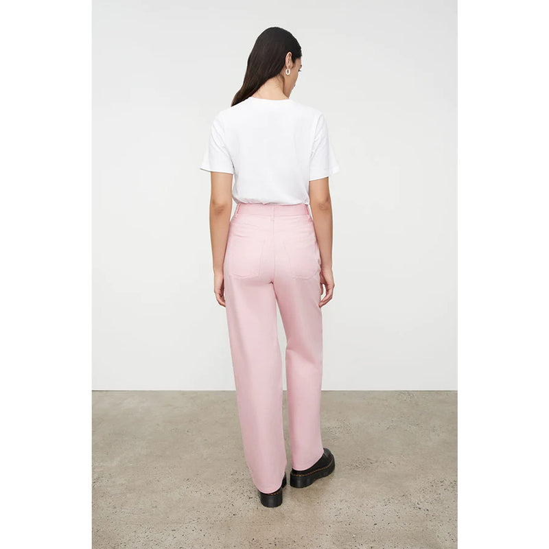 Pink Straight Leg High Rise Jeans | Montivo Pakistan