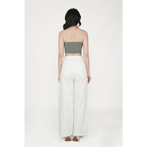 OffWhite Mid Rise Wide Leg Jeans | Montivo Pakistan