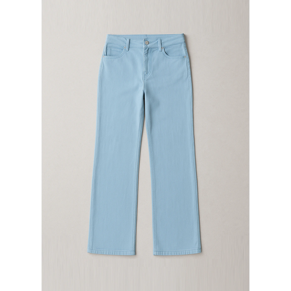 Cyan Blue Straight Leg Jeans | Montivo Pakistan