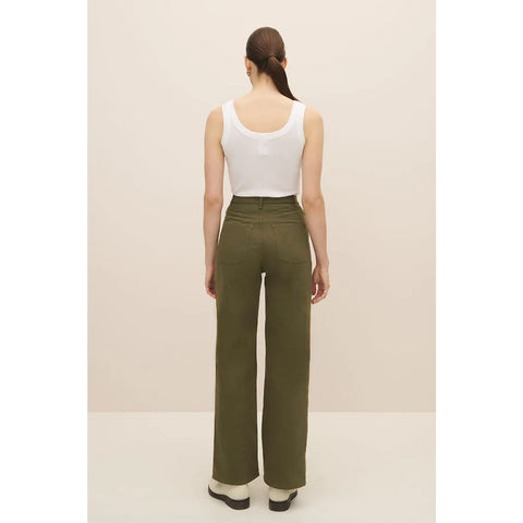 Olive High Rise Straight Leg Jeans | Montivo Pakistan