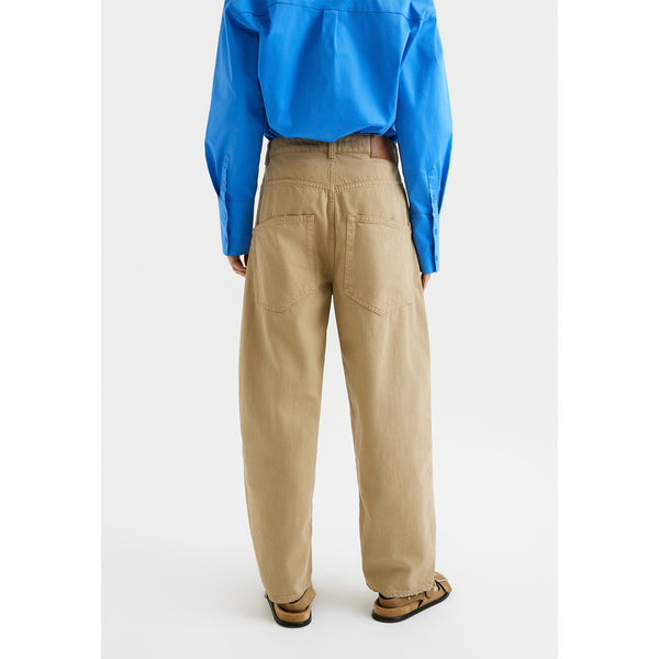 Beige Barrel Fit High Waist Jeans | Montivo Pakistan