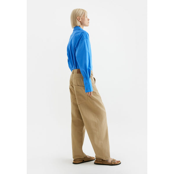 Beige Barrel Fit High Waist Jeans | Montivo Pakistan