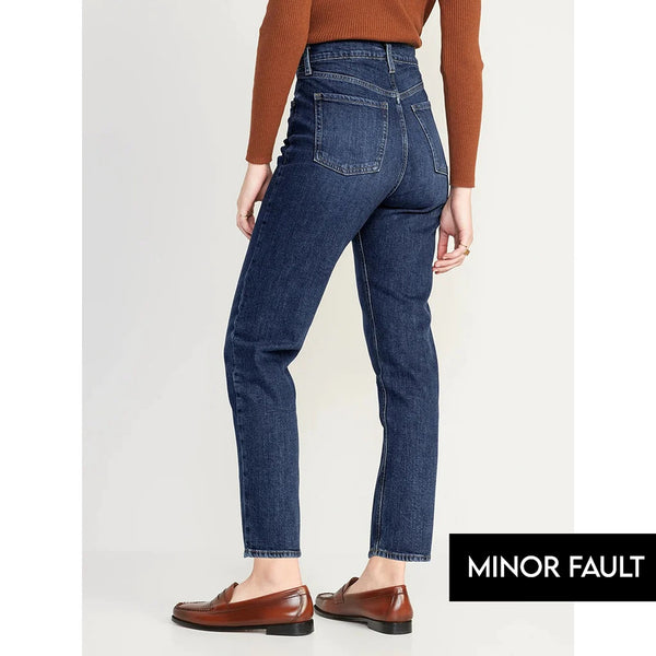 (Minor Fault) Extra High Button-Fly Blue Jeans | Montivo Pakistan