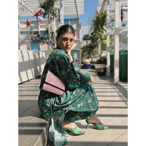 Green Floral Co-Ord Matching Set | Montivo Pakistan