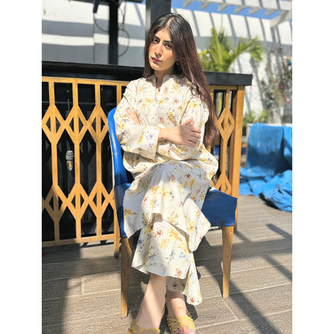 Grey Floral Co-Ord Matching Set | Montivo Pakistan