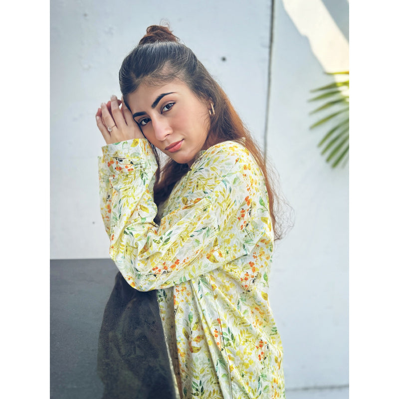 Light Green Floral Co-Ord Matching Set | Montivo Pakistan