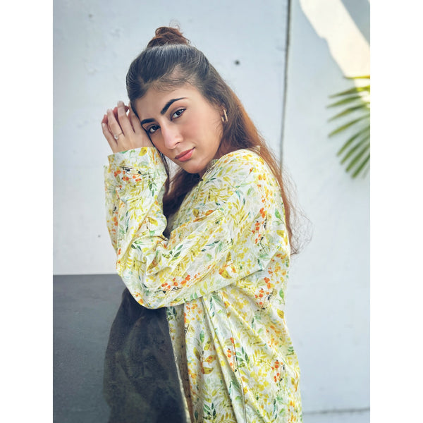 Light Green Floral Co-Ord Matching Set | Montivo Pakistan