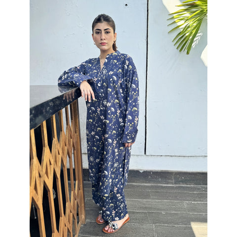 Blue Floral Co-Ord Matching Set | Montivo Pakistan