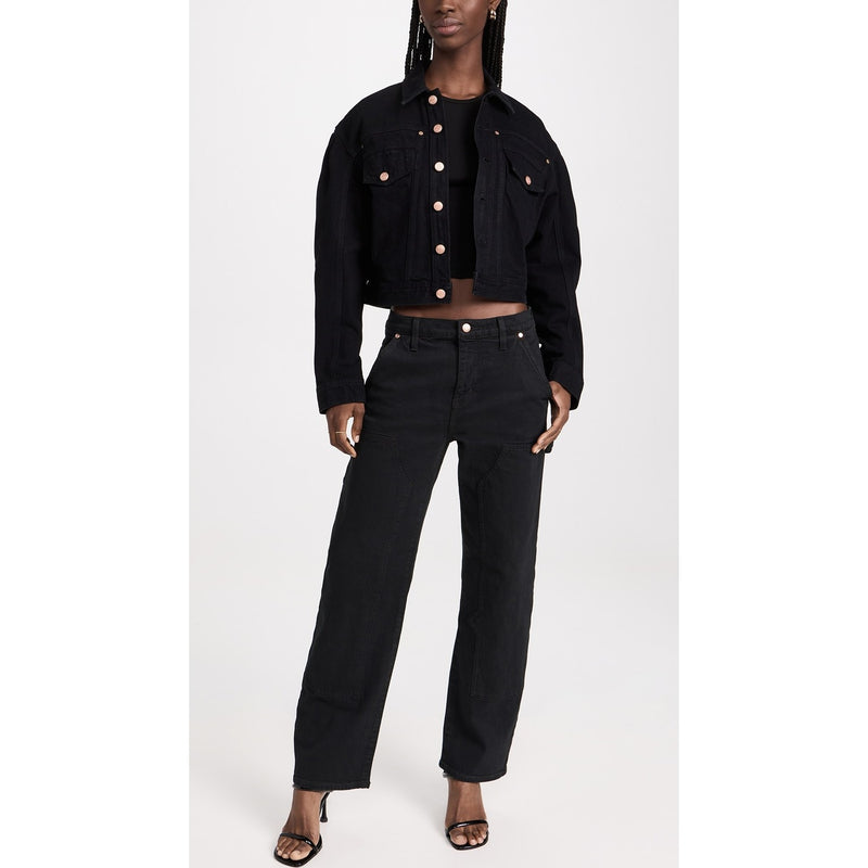 Black High Waisted Carpenter Jeans | Montivo Pakistan