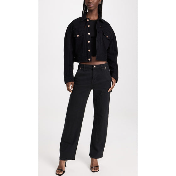 Black High Waisted Carpenter Jeans | Montivo Pakistan