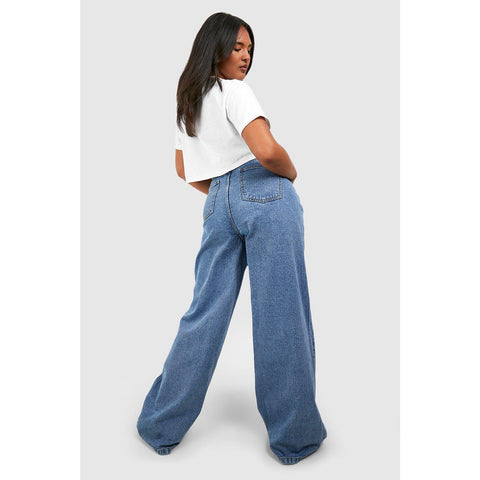 Mid Blue Wide Leg Jeans | Montivo Pakistan