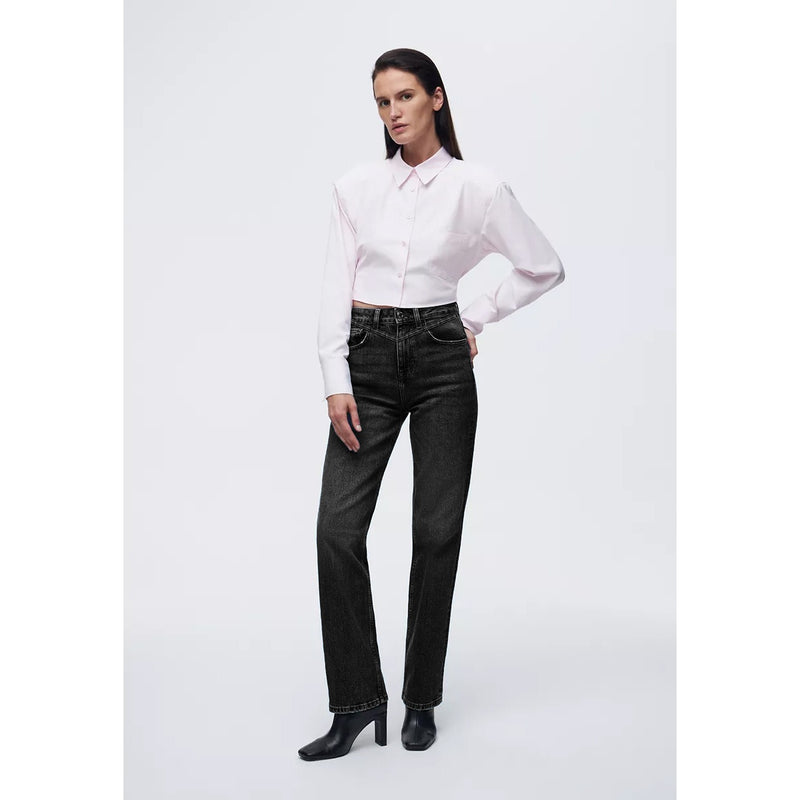 Black Straight Fit Mid Rise Jeans | Montivo Pakistan