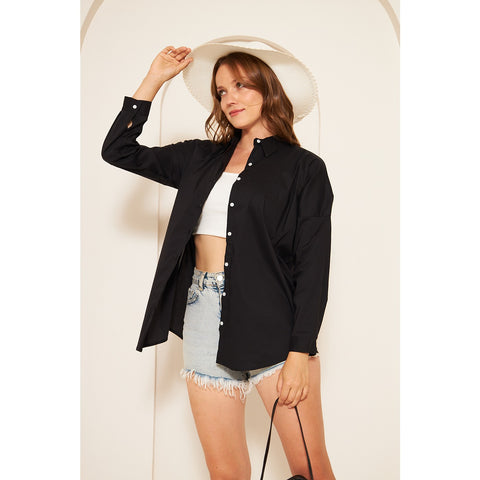 Black Oversized Shirt | Montivo Pakistan