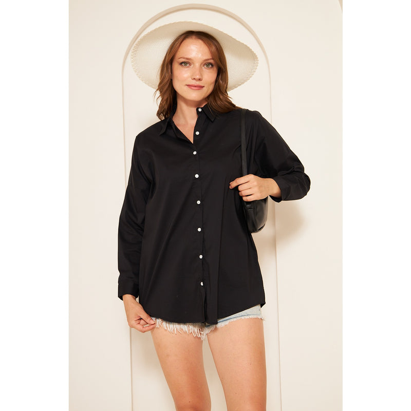 Black Oversized Shirt | Montivo Pakistan
