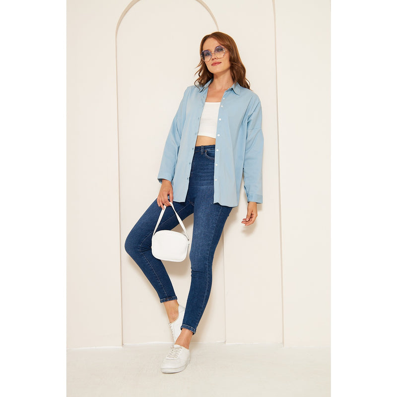 Light Blue Oversized Shirt | Montivo Pakistan