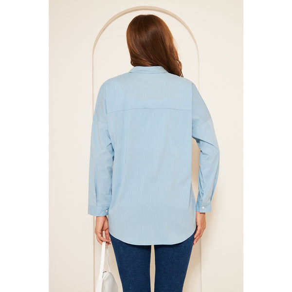 Light Blue Oversized Shirt | Montivo Pakistan